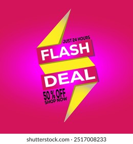 Edit flash deal sale Vector 