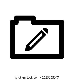 Edit folder icon.pen,document (vector illustration)