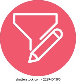 Edit funnel Vector Icon which is suitable for commercial work and easily modify or edit it
