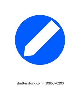 Edit glyph icon, isolated on white background