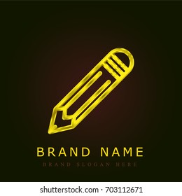 Edit golden metallic logo