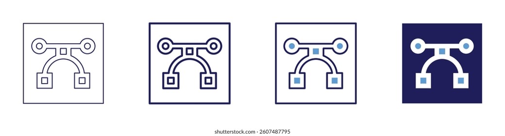 Edit pixel​ icon in 4 different styles. Thin Line, Line, Bold Line, Duotone. Duotone style. Editable stroke.