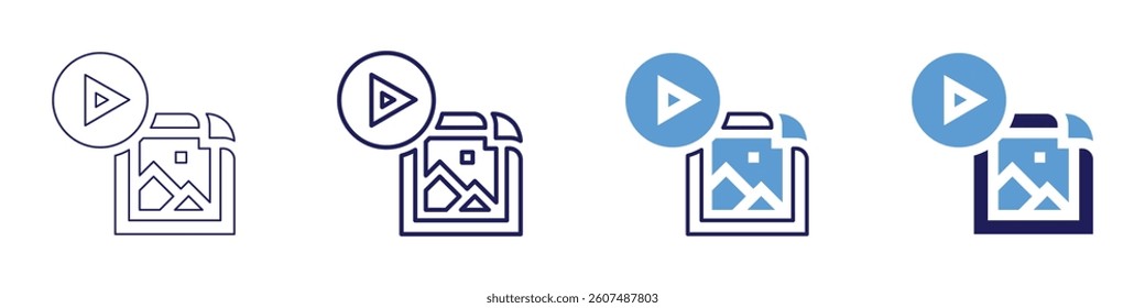 Edit sharpness​ icon in 4 different styles. Thin Line, Line, Bold Line, Duotone. Duotone style. Editable stroke.