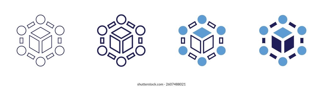Edit exposure​ icon in 4 different styles. Thin Line, Line, Bold Line, Duotone. Duotone style. Editable stroke.