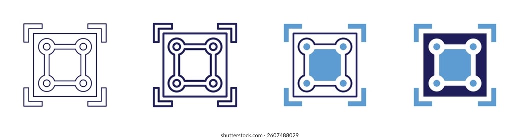 Edit brochure​ icon in 4 different styles. Thin Line, Line, Bold Line, Duotone. Duotone style. Editable stroke.