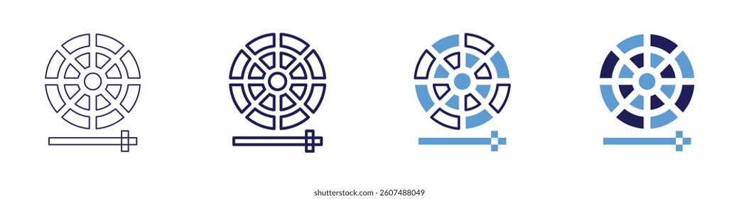 Edit brightness​ icon in 4 different styles. Thin Line, Line, Bold Line, Duotone. Duotone style. Editable stroke.