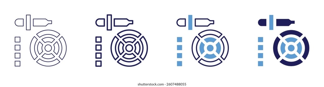 Edit color​ icon in 4 different styles. Thin Line, Line, Bold Line, Duotone. Duotone style. Editable stroke.