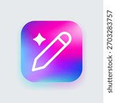 Edit icon AI-powered content customization, intelligent writing tools and automated creative refinement systems. Smart editing functionality, enhanced creative control and streamlined customization