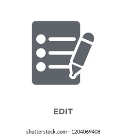Edit icon. Edit design concept from  collection. Simple element vector illustration on white background.