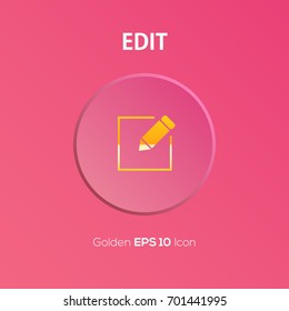 Edit icon design on modern flat background