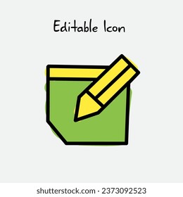 editar plantilla de diseño de iconos. en un estilo dibujado a mano y en color