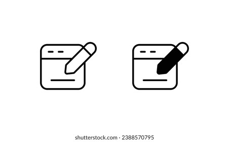 Edit icon design with white background stock illustration