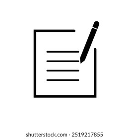 edit icon ,document edit icon with pencil  .