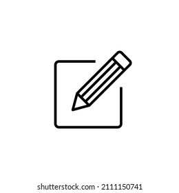 Icono de edición. editar el signo y el símbolo del documento. icono de edición de texto. lápiz. inscribirse