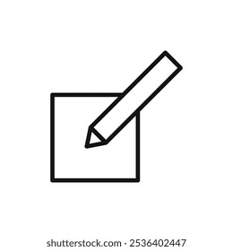 Edit icon Flat art illustration in outline
