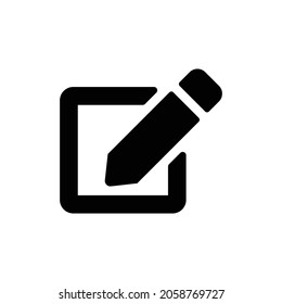 edit Icon. Flat style design isolated on white background. Vector illustration