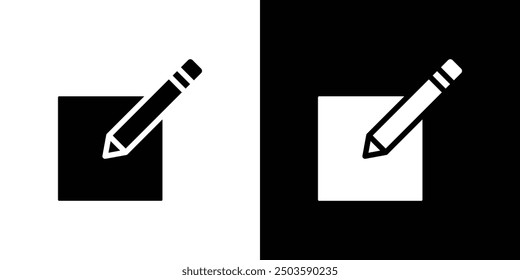 Edit icon Flat vector set outline
