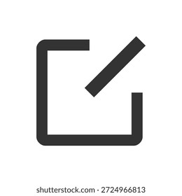 Icono de Editar en estilo glifo para Elementos de interfaz de usuario. Adecuado para editar, componer, crear y modificar acciones en App móviles y aplicaciones de Web.