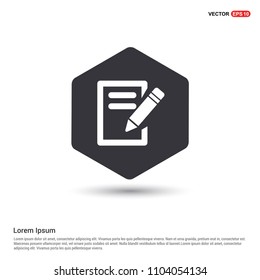 Edit Icon Hexa White Background icon template