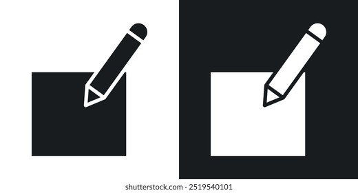 Iconos del icono de Editar en estilo relleno blanco y negro