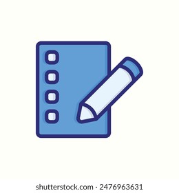edit icon, isolated blue ui icon