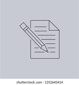 Edit icon isolated on grey background.Premium symbol for website design, mobile application, logo, ui.Vector illustration. Eps10