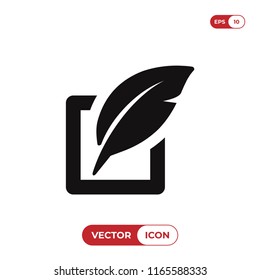 Edit icon isolated on white background. Modern, simple symbol in trendy design style for website, mobile, app, graphic, logo, UI. Flat vector element illustration. EPS10.