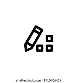 Edit Icon, isolated on white. User Interface Outline Icon.
