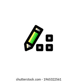 Edit Icon, isolated on white. User Interface Outline Icon.
