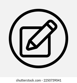 Edit icon in line style about essentials, use for website mobile app presentation