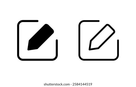 Edit icon logo design. edit document sign and symbol. edit text icon. pencil. sign up