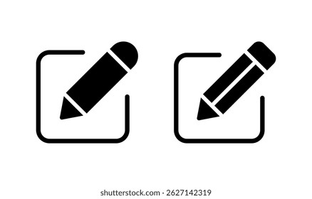 Edit icon logo design. edit document sign and symbol. edit text icon. pencil. sign up