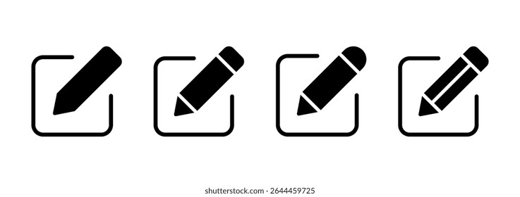 Edit icon logo design. edit document sign and symbol. edit text icon. pencil. sign up