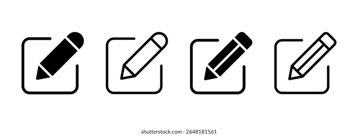 Edit icon logo design. edit document sign and symbol. edit text icon. pencil. sign up