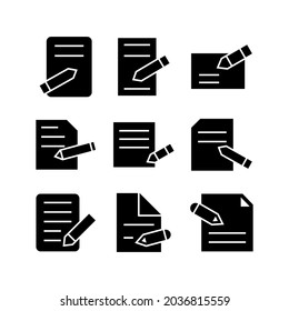 icono de edición o logotipo símbolo de signo aislado ilustración vectorial - Colección de iconos vectoriales de estilo negro de alta calidad
