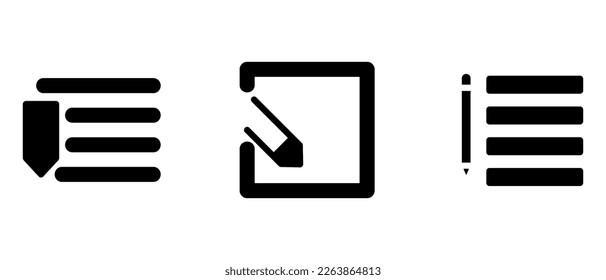 edit icon or logo isolated sign symbol vector illustration - high quality black style vector icons