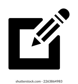 icono de edición o logotipo símbolo de signo aislado ilustración vectorial - iconos vectoriales de estilo negro de alta calidad