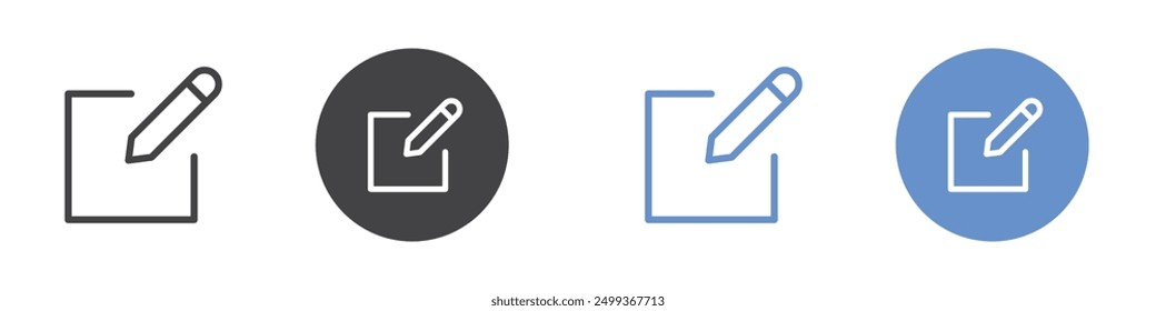Edit icon Logo symbol outline set