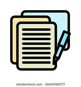 Edit Icon Mini Illustration Icon. Use For Modern Concept, Print, Ui, Ux Kit, Web And App Development. Vector Related To Office, Education, Examination And More