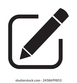 edit icon, Notepad edit document with pencil icon. Vector illustration. Edit icon symbol vector pictogram.