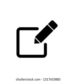 Edit icon. Notepad edit symbol. list icon. line illustration. Notepad with a pencil. Checklist. Making notes icon -  vector