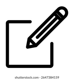 Edit icon outline set sign