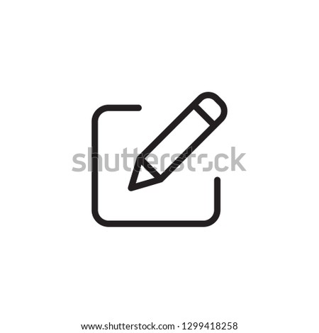 Edit Icon. Pencil icon. Document edit line icon for mobile concept and web design. Trendy Flat style for graphic design, UI. EPS10. Vector illustration