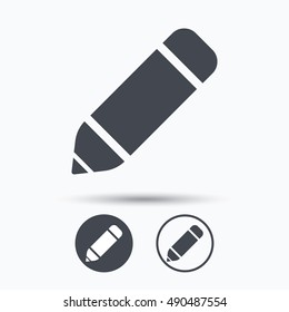Edit icon. Pencil for drawing sign.
