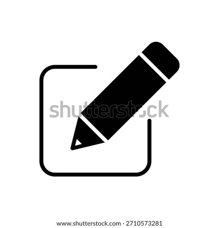 Edit icon with a pencil inside a checkbox, symbolizing task editing, modifications, and updates