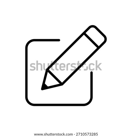 Edit icon with a pencil inside a checkbox, symbolizing task editing, modifications, and updates