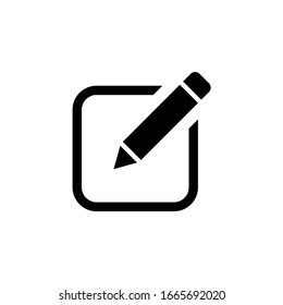 Edit Icon, Pencil Icon, Sign Up Icon Vector Isolated