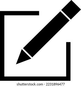 Icono de edición, Icono de lápiz, vector de icono de registro. símbolo del sitio web Equipo y vector móvil..eps