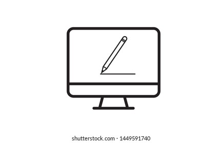 Edit Icon. Pencil icon for simple flat style ui design - Vector