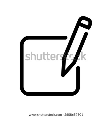 Edit icon with pencil writing on a surface representing composing or modifying
